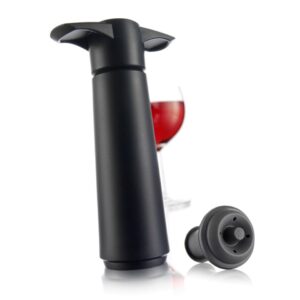 Vacu Vin Wine Saver Black Gift Pack (1 Pump, 2 Wine Stoppers)