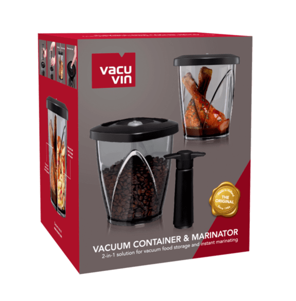 Vacu Vin Vacuum Container Black incl. Pump (1/3L/44 fl.oz), Box